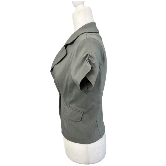 Green Vintage Rampage Single Button Short Sleeve Blazer - Size Medium - Picture 6 of 10